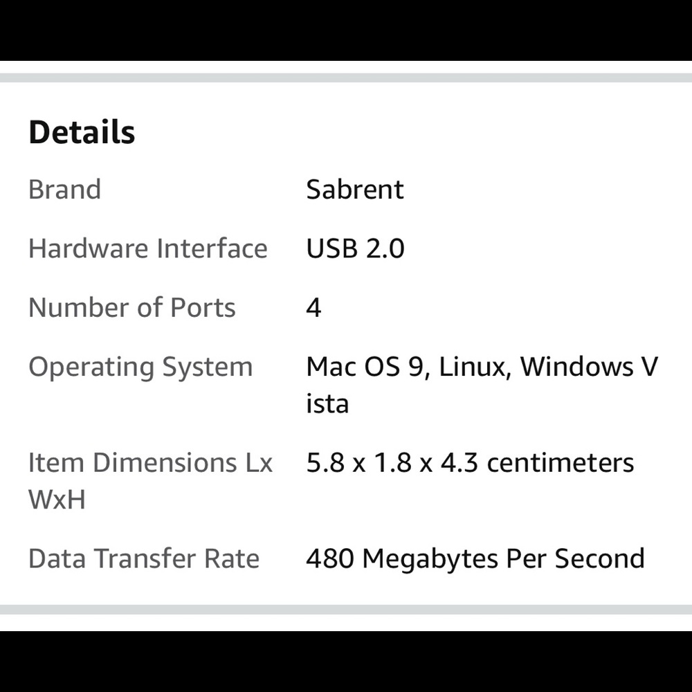 Sabrent 4-Port USB 2.0 Rotatable Hub - Picture 10 of 12